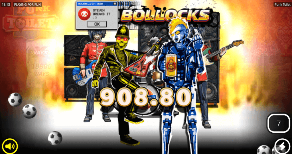 Big wins playing Punk Toilet online slot