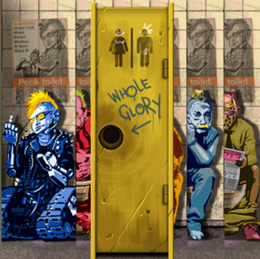 Glory Door feature in Punk Toilet online slots