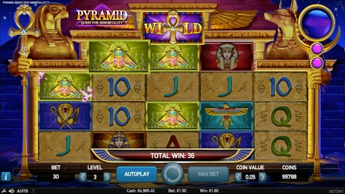 Play Pyramid Quest for Immortality slot at Dunder Casino