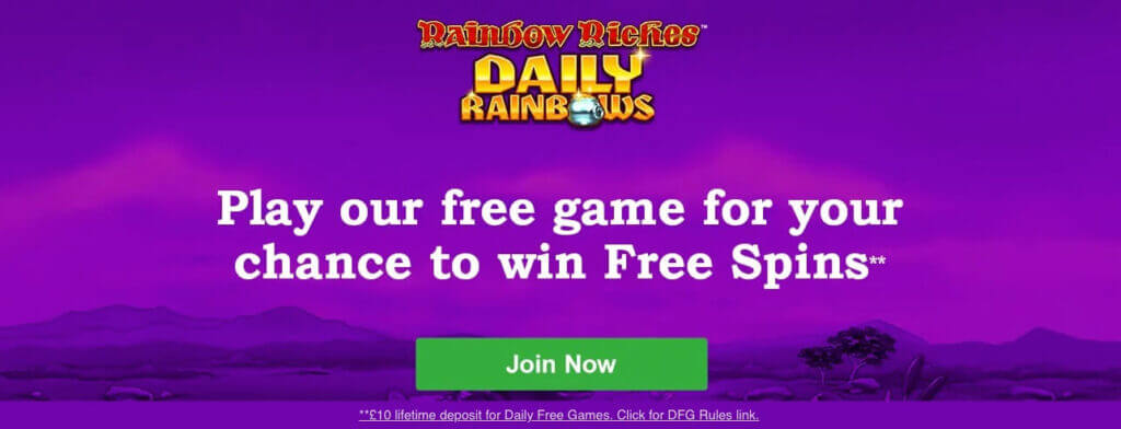 Rainbow Riches free spins