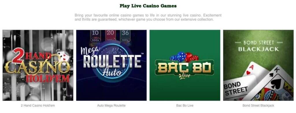 Rainbow Riches live casino