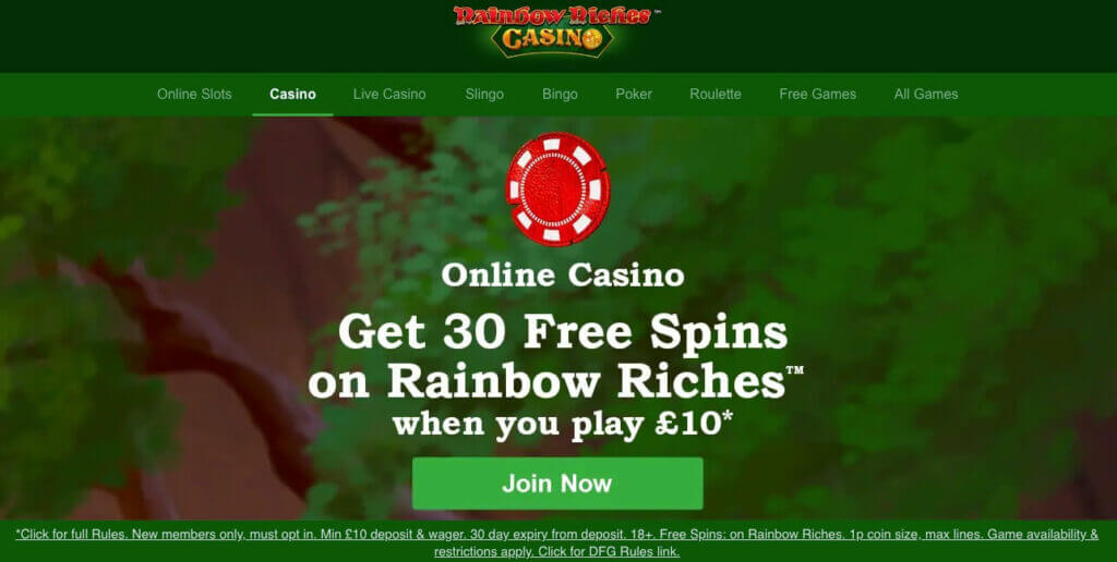 Casino welcome offer