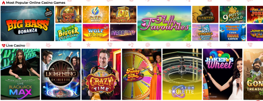 Popular games at Red Casino