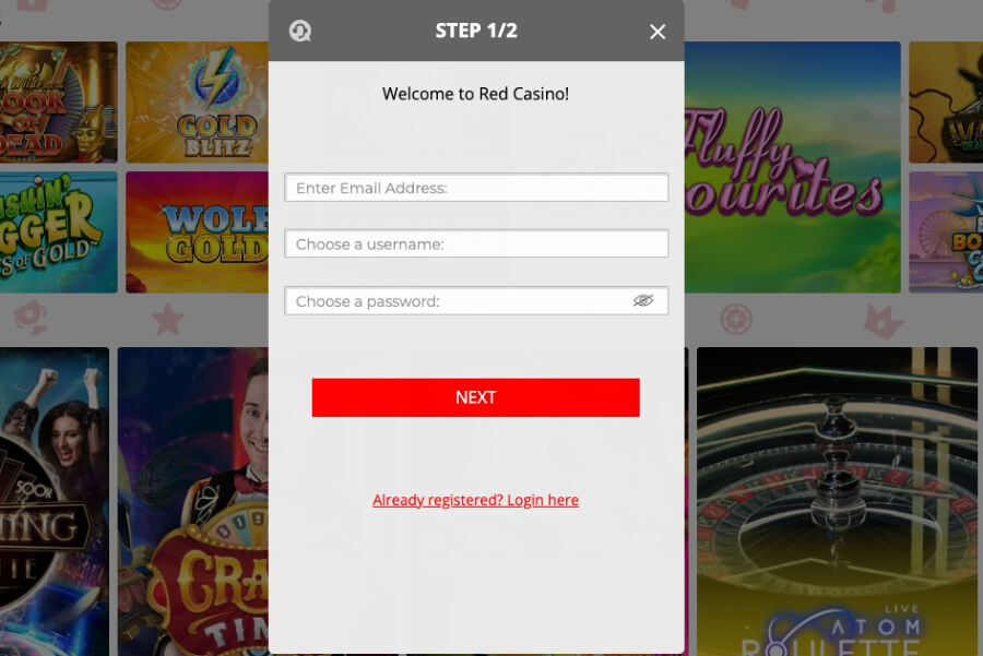 Red Casino registration