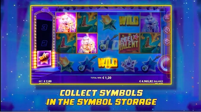 Reel Talent symbol storage feature