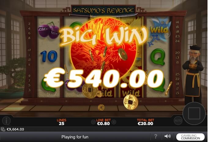 Satsumos Revenge slot big win