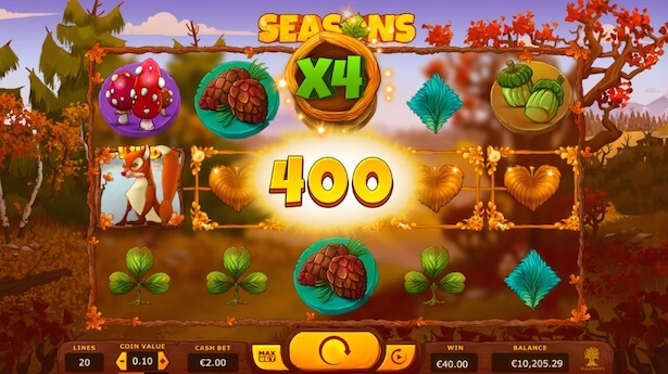 Play Seasons slot on VideoSlots casino Play Seasons slot on VideoSlots casino