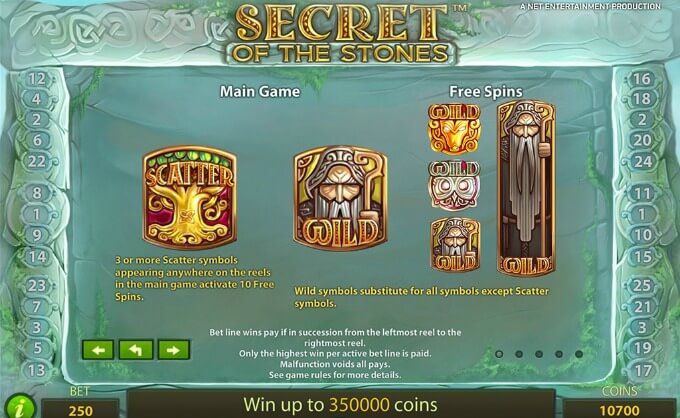 Play Secret of the Stones slot at Dunder casino