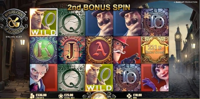 Sherlock of London slot free spins