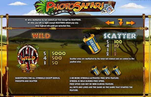 Play Photo Safari slot on CasinoCruise