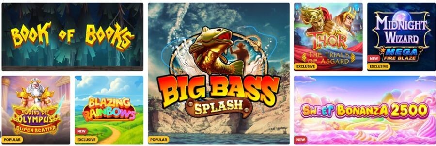 Slots collection at 44Aces casino UK