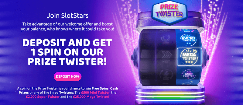 SlotStars - Prize Twister Welcome