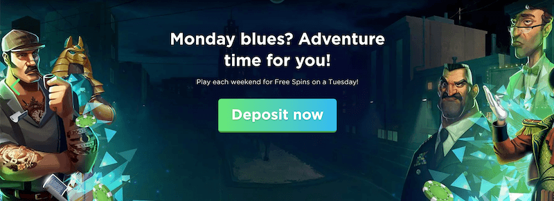 Monday Blues bonus at Spela casino.