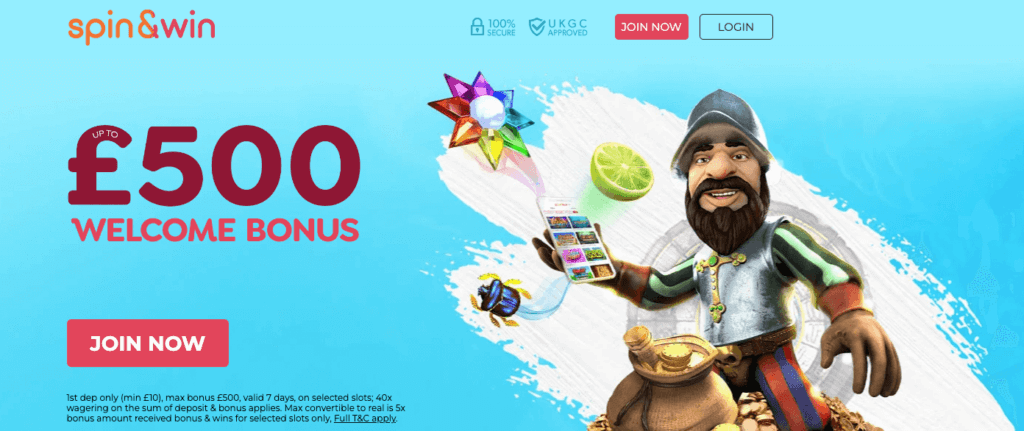 Spin and Win welcome offer