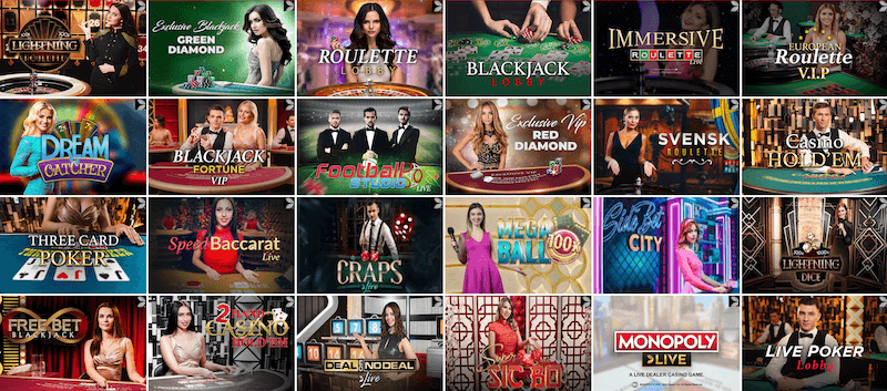 Spinit Live casino - Try out a number of different Live casino titles.