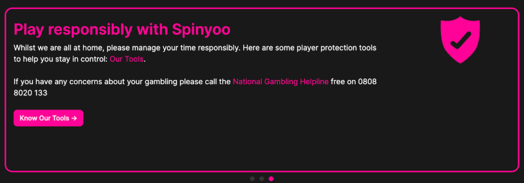 Responsible gaming at Spinyoo casino