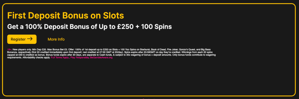 Slots Welcome Offer at SpinYoo Casino