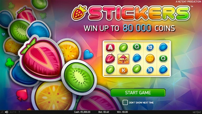 Play Stickers slot at Mr Green Casino