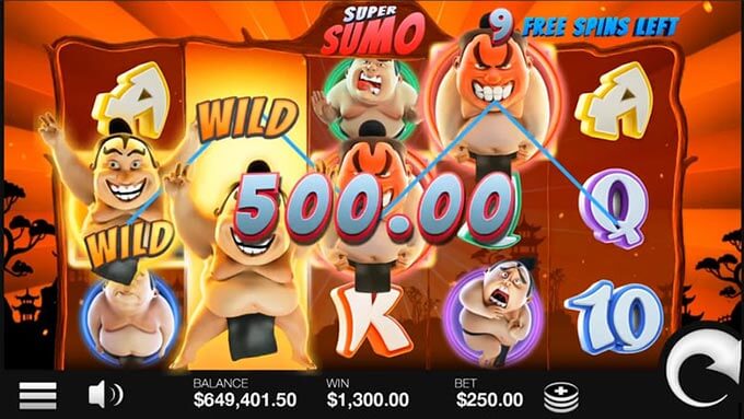 Super Sumo slot bonus features