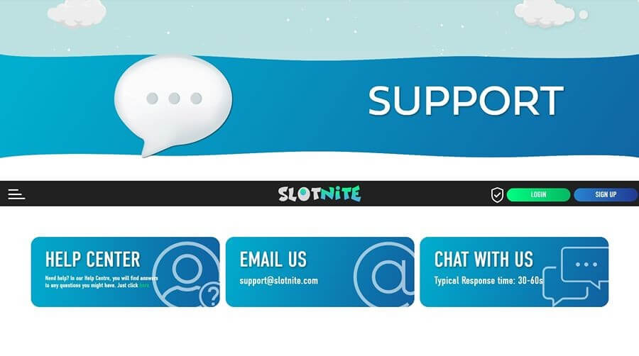 Slotnite casino support options for UK players