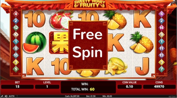 Sweety Honey Fruity free spins 