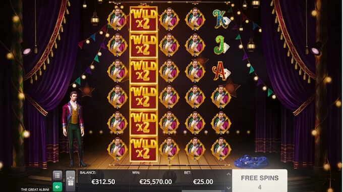 The Great Albini slot free spins