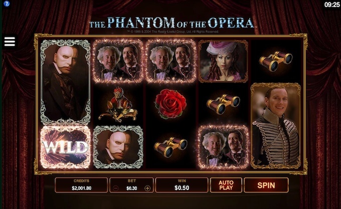 The Phantom of the Opera slot base game