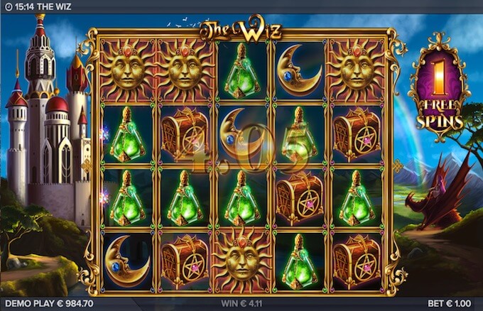 The Wiz slot free spins