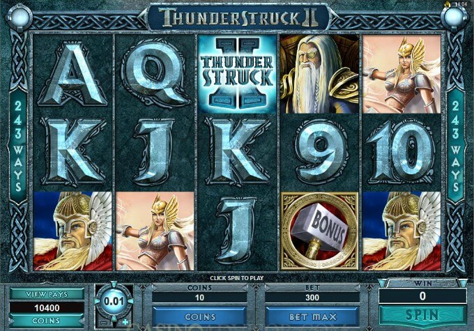 Play Thunderstruck II slot at Casumo casino