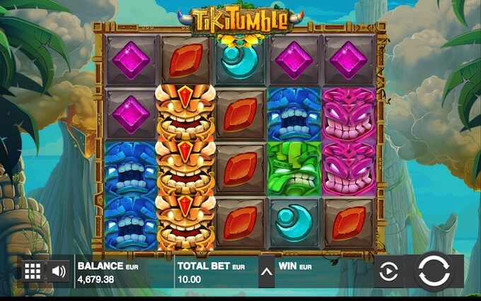 Tiki Tumble slot Nudging Wilds feature