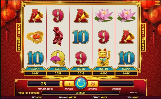 Tree of Fortune reels Tree of Fortune slot reels