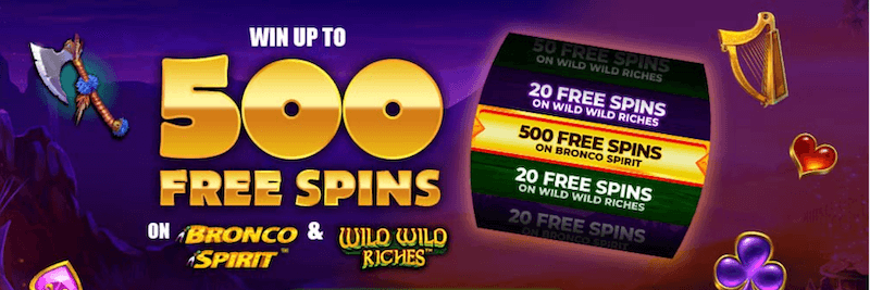 Win up to 500 Free Spins