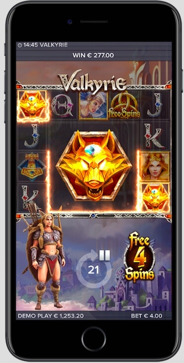 Valkyrie slot on mobile