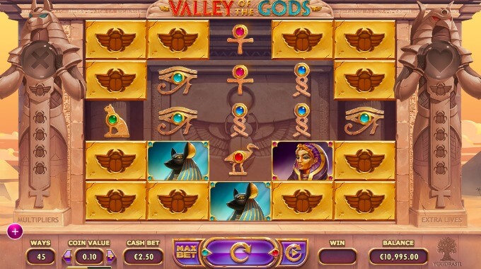 Valley of the gods slot bonus and review