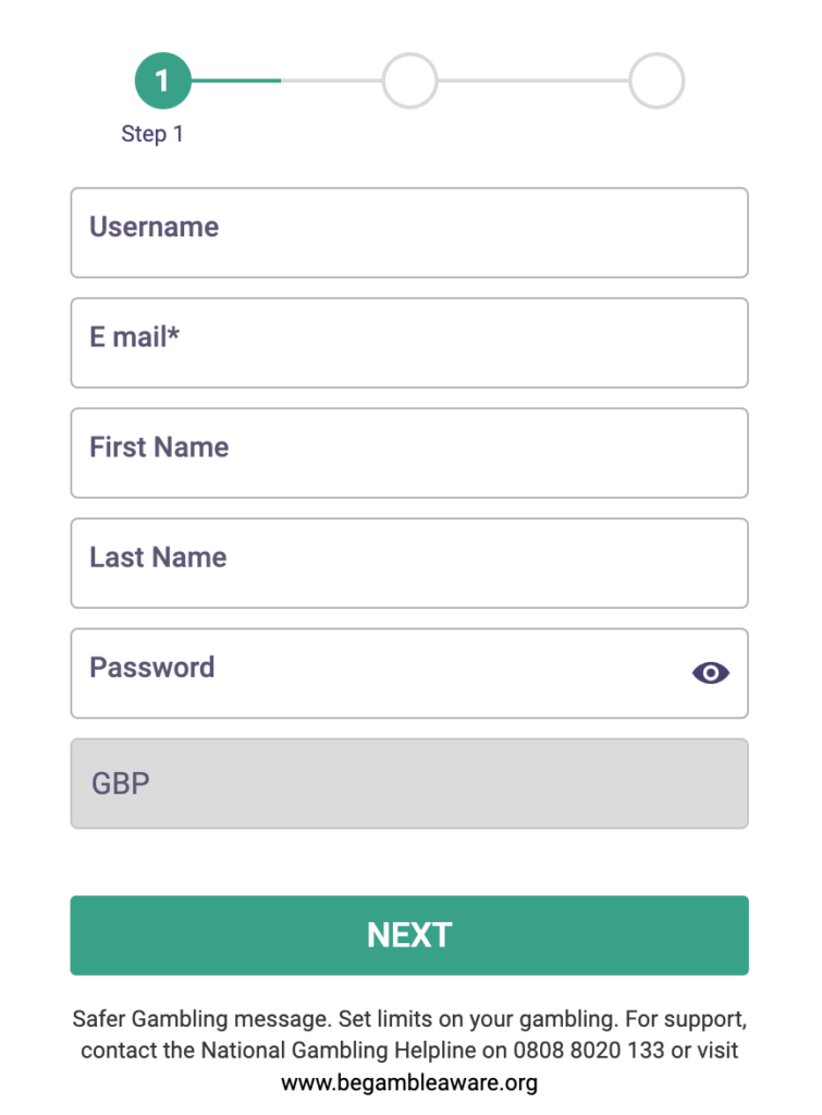 Register in 3 easy steps at VBET Casino.
