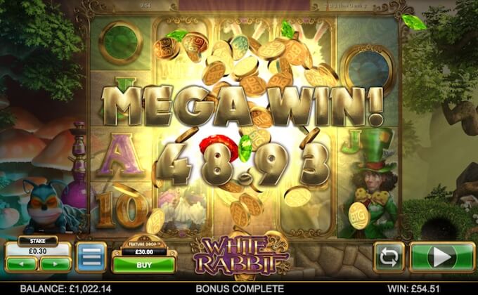 White Rabbit mega wins!