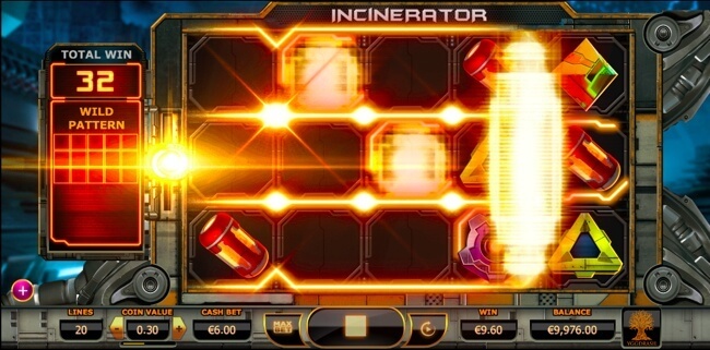 Incinerator slot wild pattern