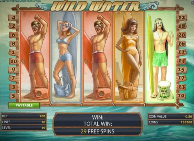 Play Wild Water slot at Dunder casino