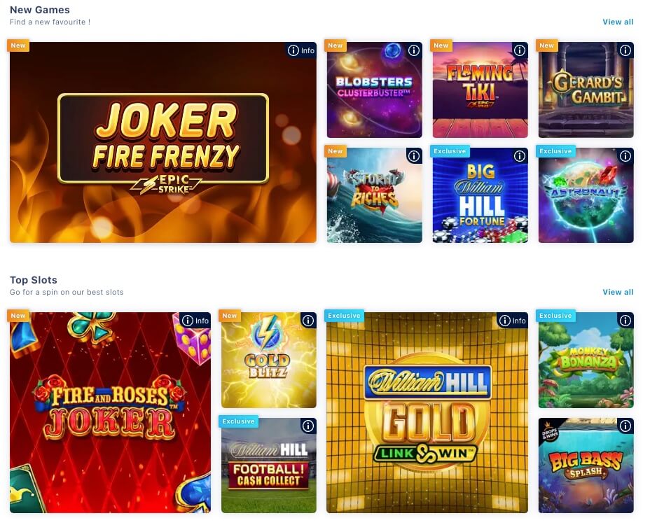 William Hill games