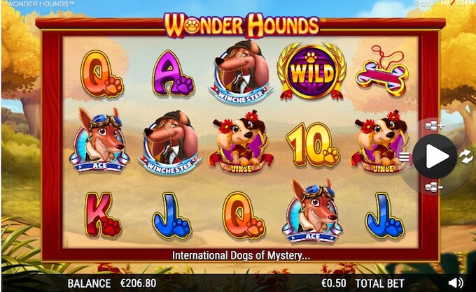 Wonder Hounds slot base game