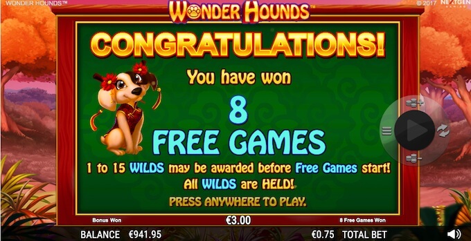 Wonder Hounds slot free spins