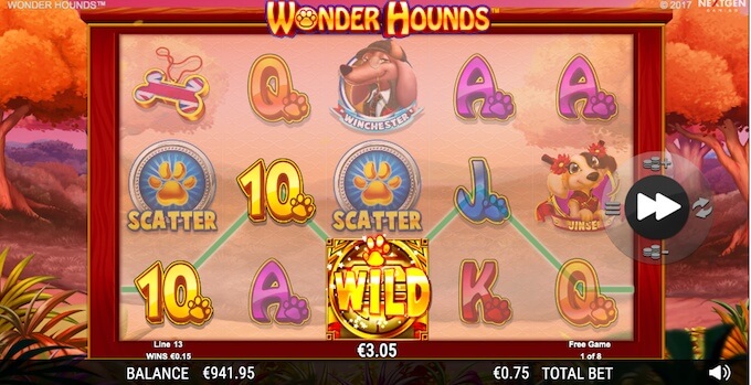 Wonder Hounds free spins round